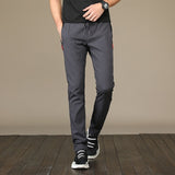 New Men's Casual Pants Autumn Winter Designer Solid Color Plus Size Slim Stretch Pants Men Loose Sweat Pants M~5XL AFK01